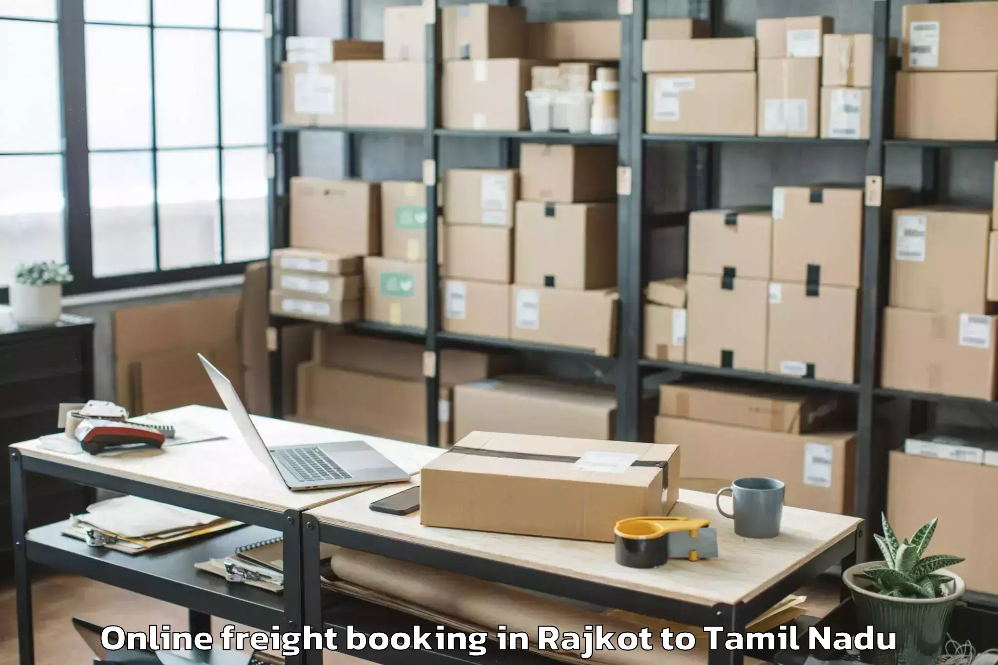 Hassle-Free Rajkot to Vishaal De Mal Mall Online Freight Booking